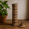 Incense Burner Tower Hexagonal Mango Wood