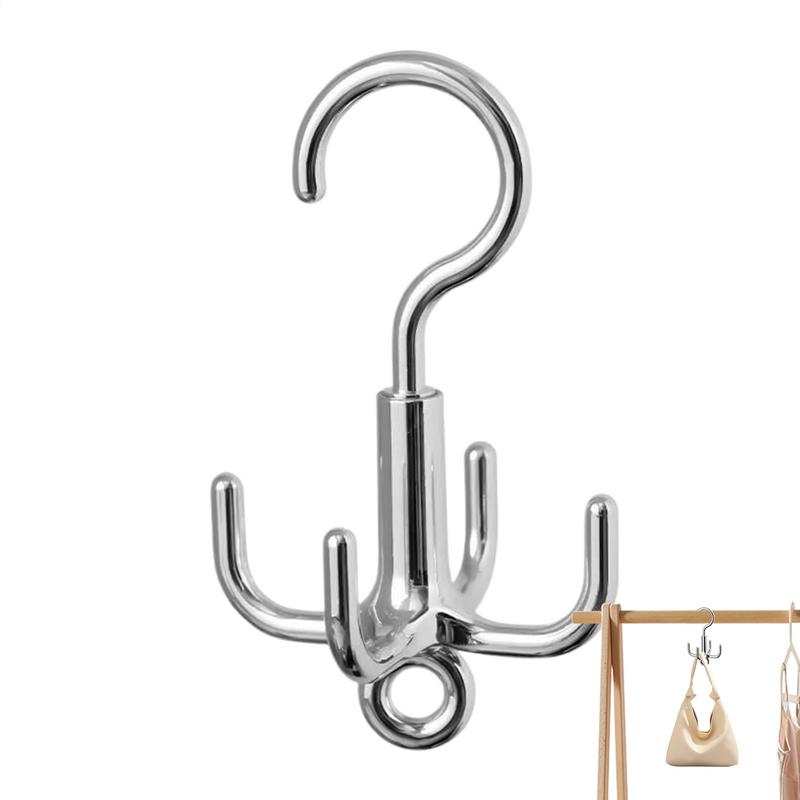 Tie Hanger Plastic Portable Tie Rack Closets Rotating Hook Holder Belt Clothes Tie Rack Storage Home Supplies Multifunction