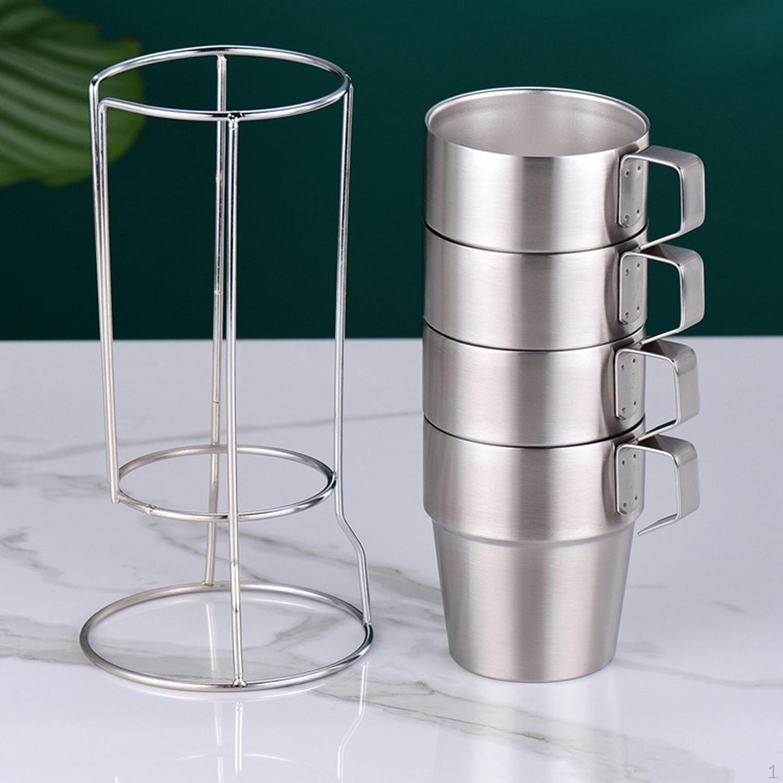 

Кофейная кружка Camping Cup объемом 300 мл с ручкой, двухстенные чашки, изолированные для чая на кухне