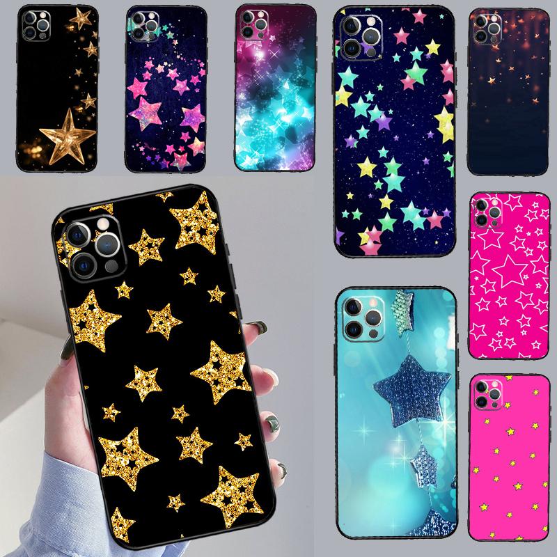 Bright Stars Art Case For iPhone 16 Pro Max 14 13 12 11 15 17 Pro Max mini 15 16 Plus 16e 17 Air Phone Cover