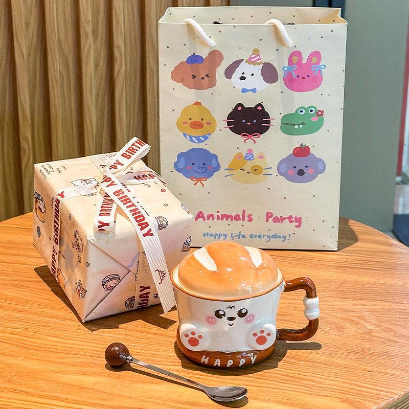 Cute Bread Ceramic Mug: Practical Souvenir for Boys & Girls with Creative Gift Box