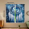 2pcs Bohemian Wolf & Snowy Mountain Dream Catcher Curtains - Digital Print   Polyester   Semi-Transparent   Machine Washable   Conte