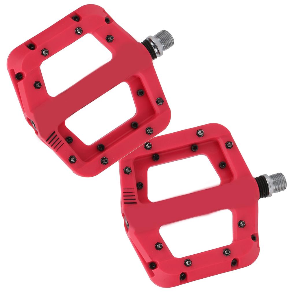 Enlee 2pcs Mountain Bike Pedals NonSlip Nylon Fiber Lightweight Bicycle Platform Flat Pedals