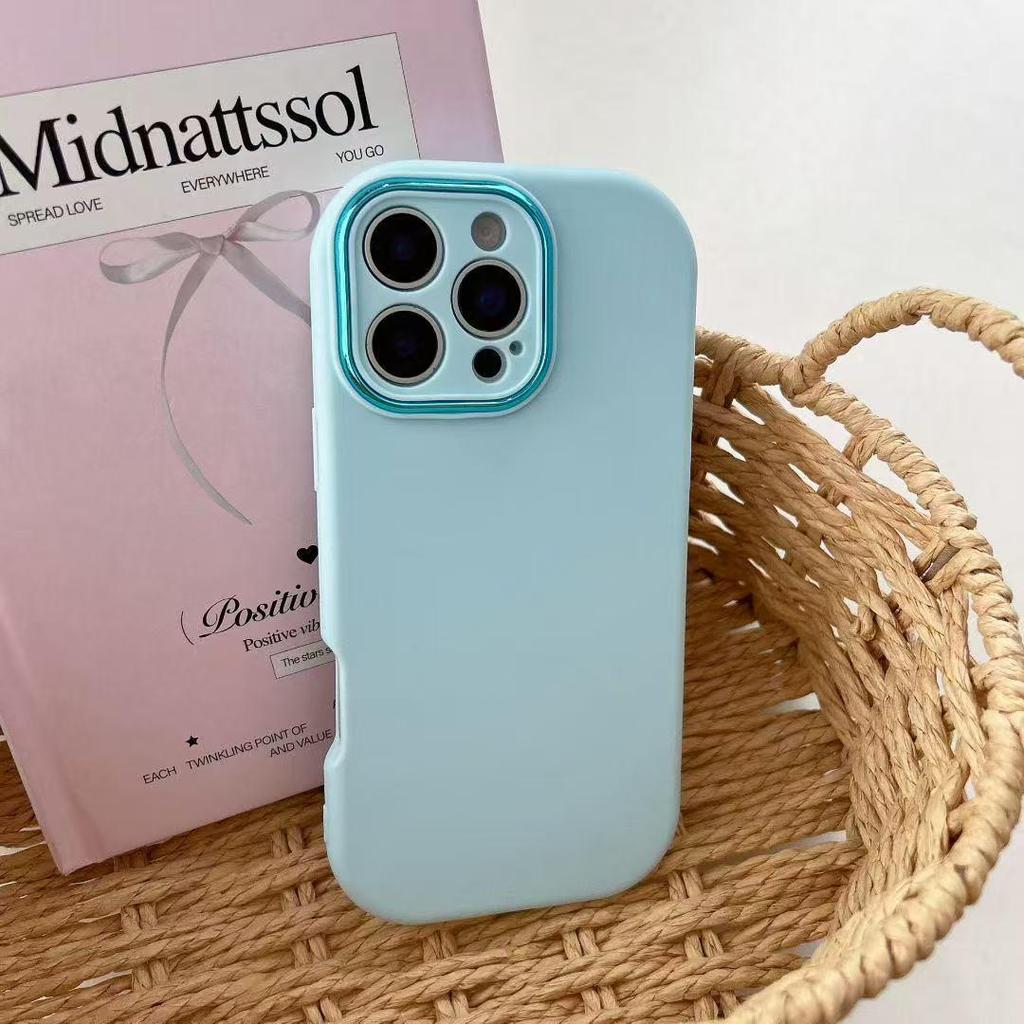 New Soft TPU Candy Color Phone Case for Apple 17ProMax to 11 - Solid Color Protective Cover with Precise Cutouts