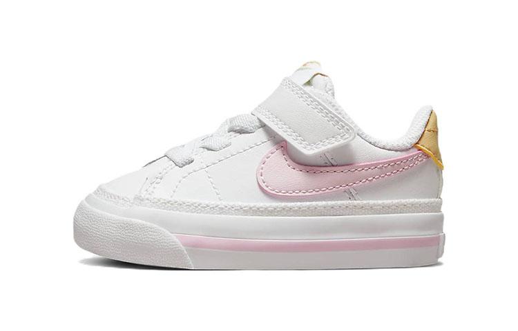 Nike Court Legacy Abrasion Resistant Low top Skateboard Shoes White Pink Baby DA5382-115 27