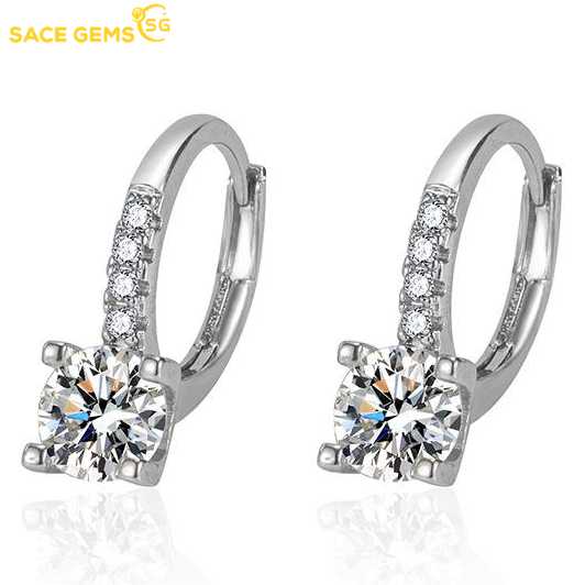 

SACE GEMS классические серьги из медного сплава с цирконом для женщин, подарки на свадьбу белый