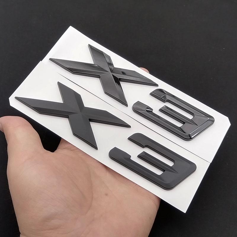 3D ABS Logo X3 Emblem Letters Badge Car Rear Trunk Sticker For BMW X3 F25 E83 G01 G45 Xdrive 20d 30d 20i 28i 30i 35i Accessories