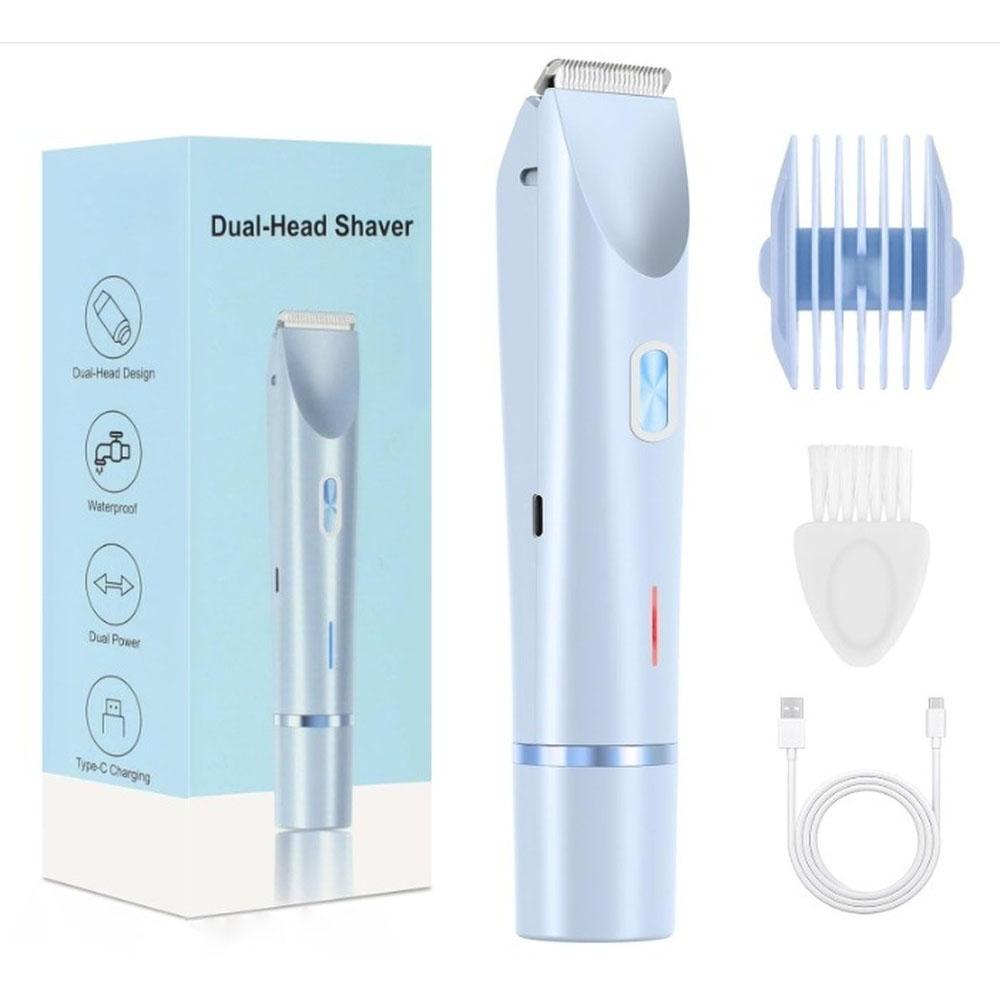 Electric Razors for Women 2in1 Bikini Trimmer Facial Mustache Shavers for Ladies Body Underarms Arm Leg Portable Painless Epilator