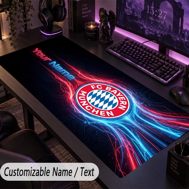 Large Mouse PadBayern Munich Custom Name Text Personalized Desk Mat Non Slip Gaming Pad