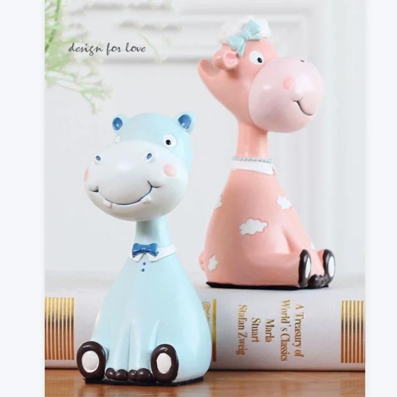 Niedliches Tierharz Schreibtischornament und Brillenhalter, Dekorative Desktop-Figur für Büro, Zuhause und Arbeitszimmer