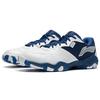 New LiNing Sound Waves 2 Cushioned Slip Resistant Abrasion Resistant Low Top Badminton Shoes Unisex White Dark Blue AYTS016-7