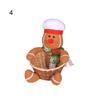 Weihnachtsmann Schneemann Süßigkeiten Aufbewahrung Bambuskorb Weihnachtsgeschenk Desktop-Ornament