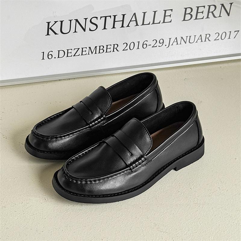 Fashion Handmade Mens Leather Loafers Non Slip Slip on Walking Flats Breathable Outdoor Casual Shoes for Man Work Office Driving Shoes