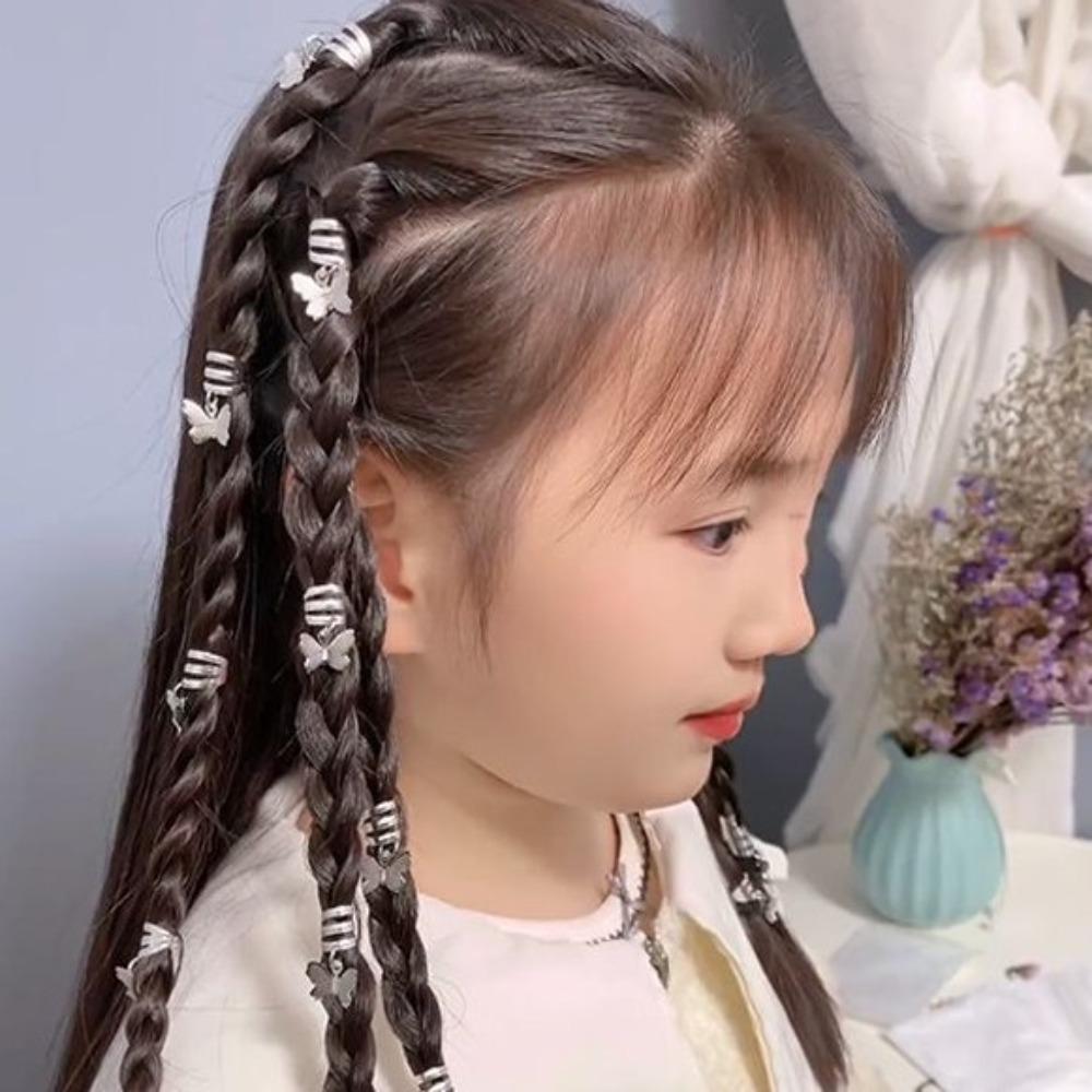 20Pcs Dread Locks Dreadlocks Beads Butterfly Hair Braid Tubes Hollow Out Hair Ring  Decor