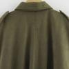 Women's Collared Zipper Button Jacket Outerwear