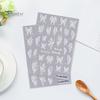Embossed Nails Art Stickers Creative Engraved White Butterfly Pattern Manicure Decals Exquisite DIY Nail Design Adhesive Decoration Stickers Nail
