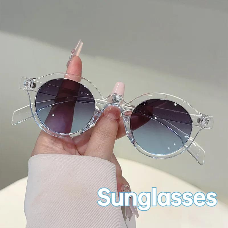 New Retro Round Frame Senior Sense Of Fashion Sunglasses Neutral Fashion Trend Outdoor Uv400 Travel Eye Protection Sunglasses