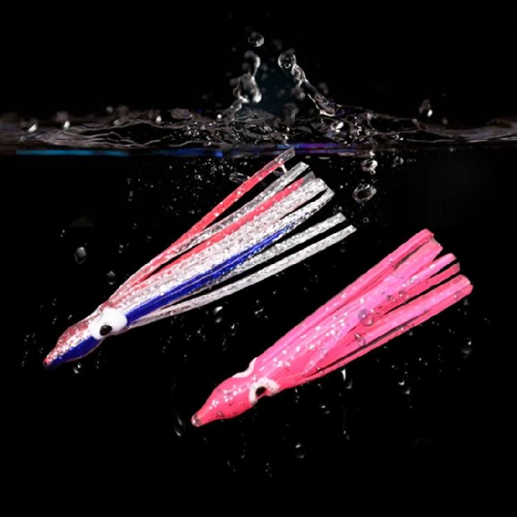 50Pcs Fishing Tackle Glow Baits Trolling Skirt Lures Fish Lures Fishing Lures Squid Skirts Artificial Baits