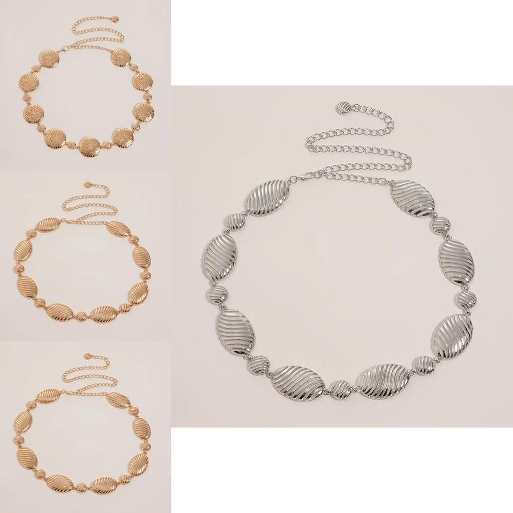Ethnische Goldmetall Hohl Geometrische Taillenkette Für Frauen Sommer Mode Accessoire