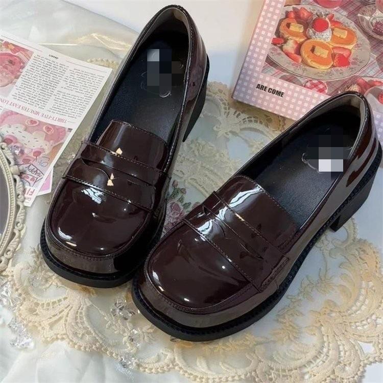 Wear small leather shoes outside, spring new college style new Chinese single shoes, high heels jk uniform shoes