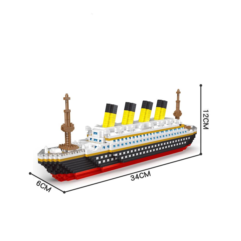KNEW BUILT 6 Kinds Titanic Model Cruise Ship Building Block for Adult Micro Mini Brick Toy Perfect Gift Entertainment Decoration