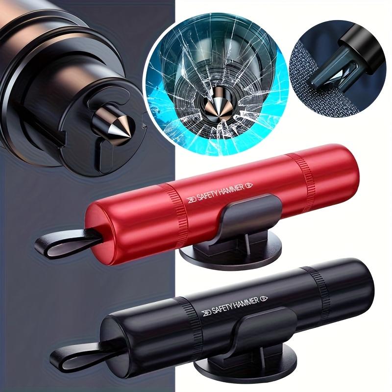 2-in-1 Car Safety Hammer with Window Breaker and Seat Belt Cutter - Emergency Escape Tool, ABS & Alloy Structure, Portable Design with Easy Access