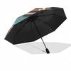 Ombrello da Viaggio a Tema Capibara - 8 Stecche, Apertura e Chiusura Automatica, Design Pieghevole Portatile, Ombrello Compatto ed Elegante Adatto per l'Esterno
