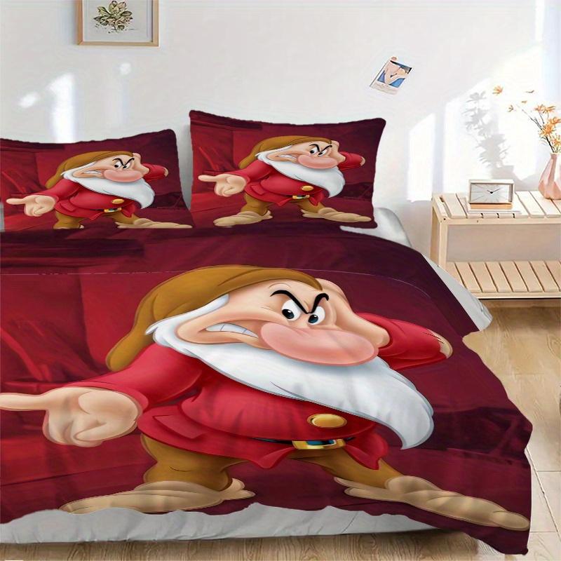 

3 шт. Комплект постельного белья Гном Ворчун: 1 мягкий пододеяльник + 2 наволочки, Машинная стирка, Подходит для всех сезонов S051 135x200cm