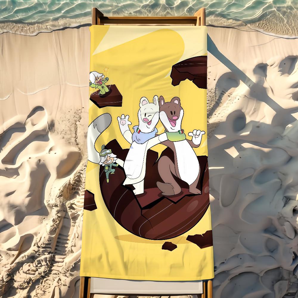Cute T-Tina and M-Milo Towel Beach Towel Travel Lightweight Skin Friendly for Pool Beach Camping Cruise Summer