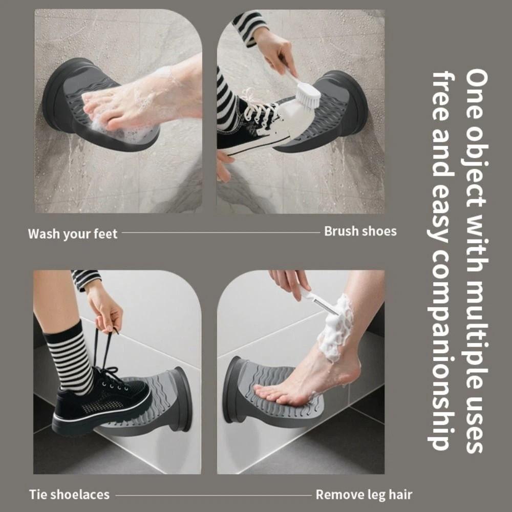 Ergonomic Design Shower Foot Rest Suction Cup Leg Shaving Footrest Shaving Leg Step  Toilet Area