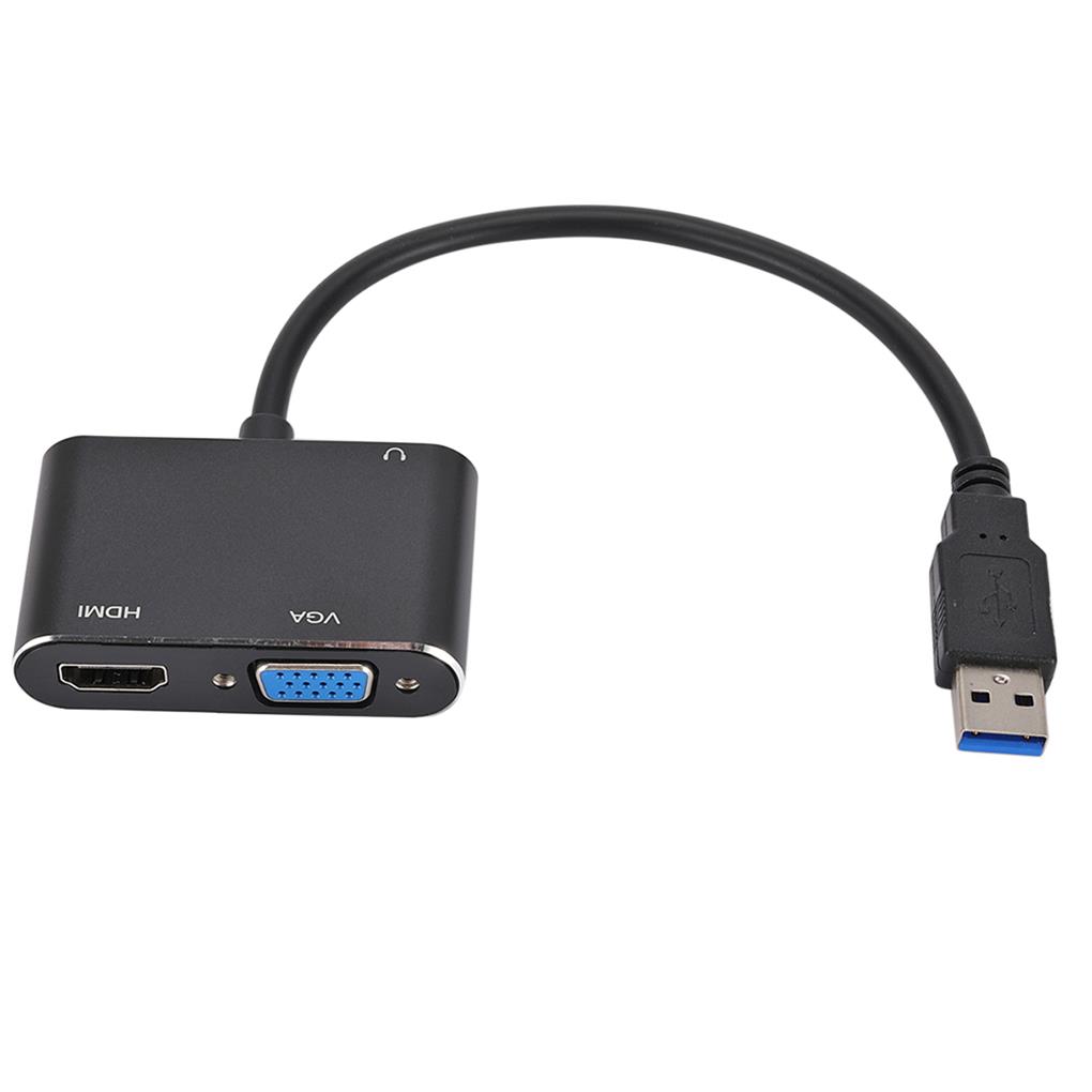 Video Adapter High-Speed 2-in-1 Definition Cord Converter Cable Dual-Output Multi-Display Adapters Parts Projection Laptop