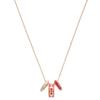 Rondell Necklace Women Necklaces Gold Red CAD60-GD-RD
