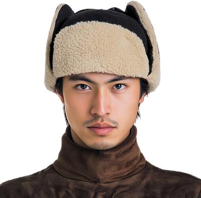 Croogo Fliegermütze mit Ohrenklappen und Fell Perfekt für Draußen Pilot Trappermütze Winter Perfekt für Draußen Fliegermütze Futter, Aktivitäten, Mütze, Mütze, Mütze,