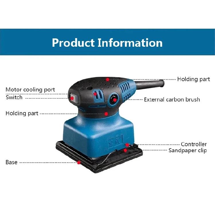 Electric Sander Wood Putty Sheet Metal Paint Polishing Machine Woodworking Random Orbital Sandpaper Machine Power Tool