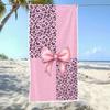 Pink Beach Towel Cute Bow Rectangular Children'S Bath Towel Quick-Drying Sports Towel Shawl