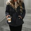 Womens Winter Hooded Puffer Coat Warm Casual Thick Fleece Lined Cotton Jacket