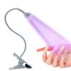 3W Nail Dryer Light UV Nail Lamp For Drying Gel Nail Polish Foot Switch Clip-On Flexible Desk Mini Portable USB For DIY Manicure