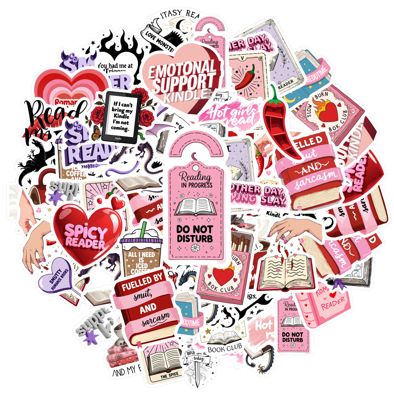 

35pcs Cute Books Stickers Playful Coffee Teacher Reward Stickers Book Stickers For Guitar Laptop Helmet Skateboard Notebook