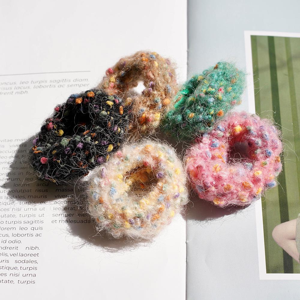 High Elasticity Plush Hair Ties - Candy Color, Soft On Hair, Perfect for Autumn & Winter Styling