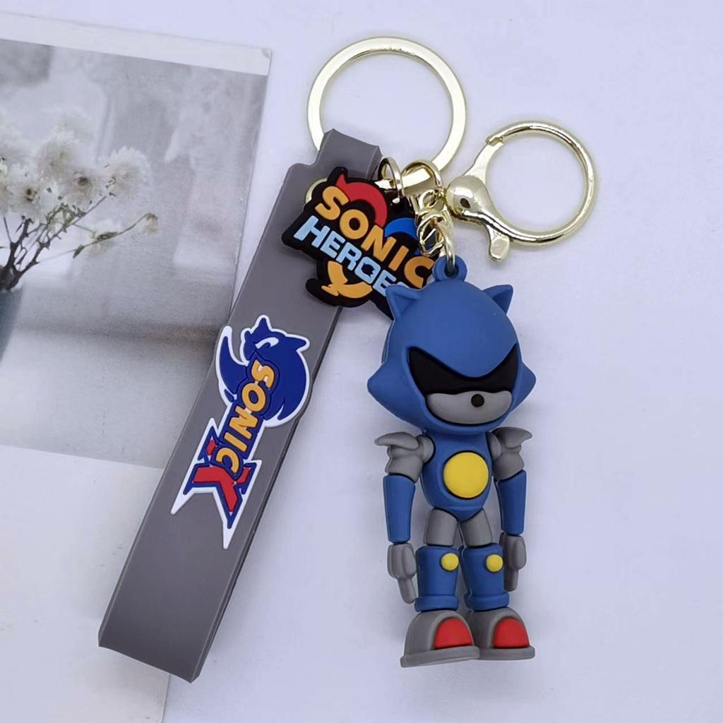 Creative Cartoon Super Mouse Sonic Doll Keychain Couple Bag Car Keychain Accessories Gift Anime Cartoon Frind Kawaii Cute