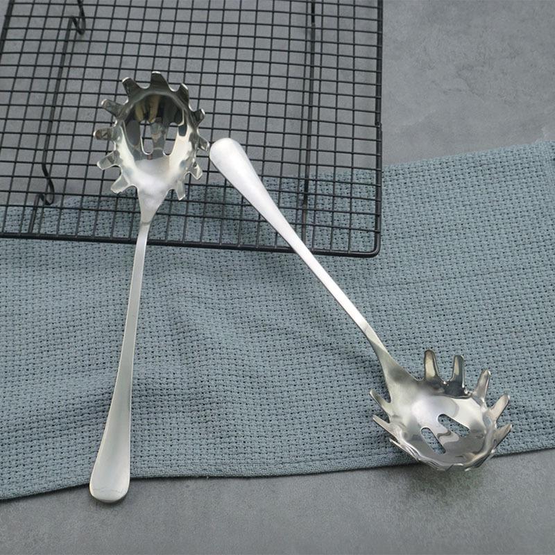 Stainless Steel Ice Scoop and Pasta Ladle with Strainer Tongs for Kitchen and Bar