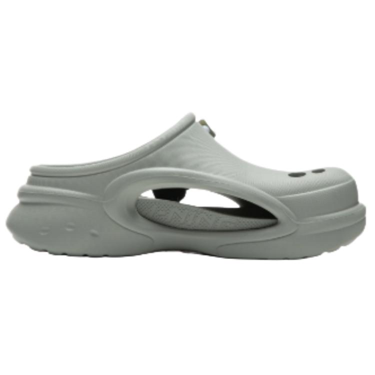 Li Ning Capsule Toy Shoes EVA Clogs Unisex Gray Foam Green AGAW019-6