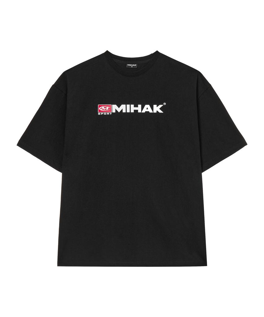 Mihag Sports Emblem Oversized T-Shirt (Black)