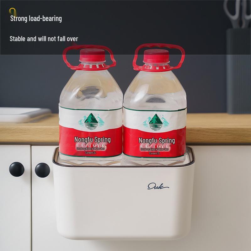 Wall-Mounted Kitchen Trash Bin: No-Bend Cabinet Door Waste Holder & Hanging Paper Basket