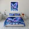 Fantasy Unicorn Trio Set Design Exquisite Three-Piece Bedding Set Gift For Kids And Adults
