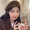 Cozy Winter Beret Hat For Women Vintage Style Woolen Painter Cap Large Head