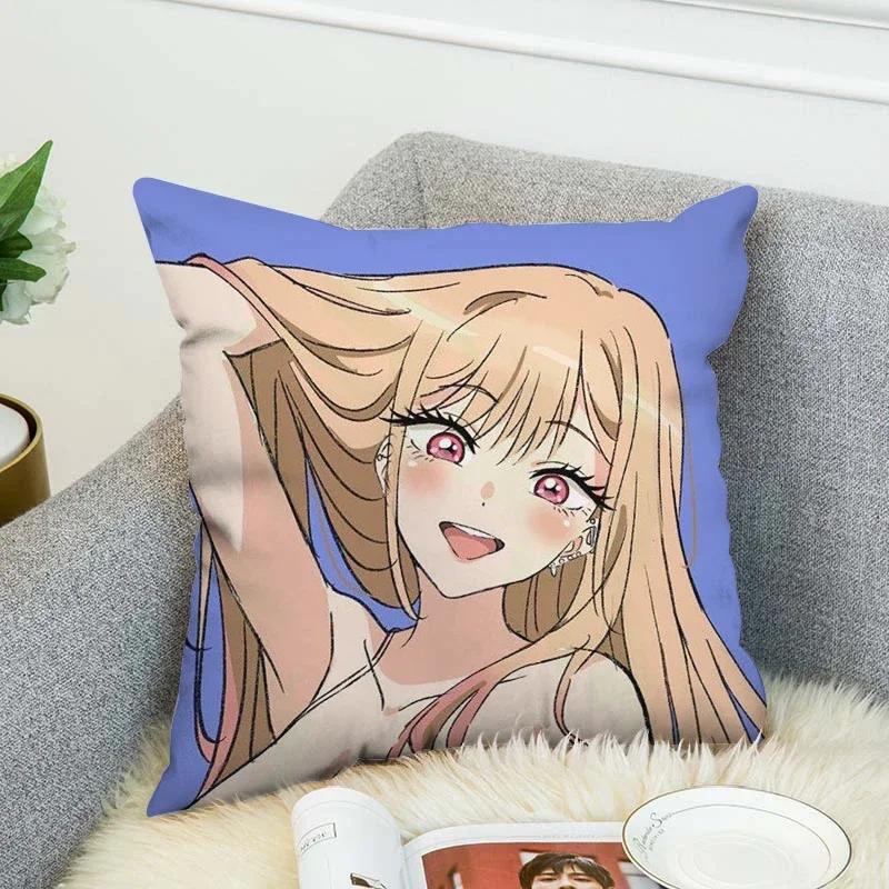 Kissenbezüge Kitagawa Marin Paar Kissen Kissenbezüge 50x50 Dekokissen für Sofa Autodekoration Kissenbezug Luxus Anime