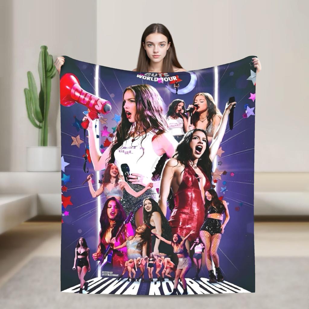 Warm Blanket Camping  Throw Blanket  Flannel Bedspread For Couch Chair Sofa Bed O-Oli-via Vampire  Funny Sofa Bed Cover