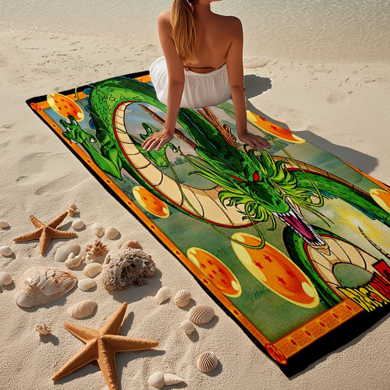 Dragon anime Artwork Beach Towel, Super Soft Microfiber, Gift for Her/Him, Birthday, for Pool, Beach, Travel, Home Decor Fan gifts