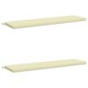 2 Piece Bench Cushions SOEST 2 Pcs. 100percent Polyester Cream
